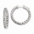 Sterling Silver Rhodium-plated CZ In & Out Hinged Hoop Earrings