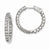 Sterling Silver Rhodium-plated CZ In & Out Hinged Hoop Earrings