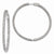 Sterling Silver Rhodium-plated CZ In & Out Hinged Hoop Earrings