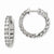 Sterling Silver Rhodium-plated CZ In & Out Hinged Hoop Earrings
