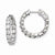 Sterling Silver Rhodium-plated CZ In & Out Hinged Hoop Earrings