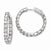 Sterling Silver Rhodium-plated CZ In & Out Hinged Hoop Earrings