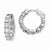Sterling Silver Rhodium-plated CZ In & Out Hinged Hoop Earrings