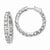 Sterling Silver Rhodium-plated CZ In & Out Hinged Hoop Earrings