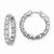 Sterling Silver Rhodium-plated CZ In & Out Hinged Hoop Earrings