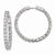Sterling Silver Rhodium-plated CZ In & Out Hinged Hoop Earrings