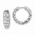 Sterling Silver Rhodium-plated CZ In & Out Hinged Hoop Earrings