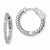 Sterling Silver Rhodium-plated CZ In & Out Hinged Hoop Earrings