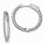 Sterling Silver Rhodium-plated CZ In & Out Hinged Hoop Earrings