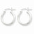 Sterling Silver Rhodium-plated 2mm Round Hoop Earrings