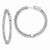 Sterling Silver Rhodium-plated CZ In & Out Hinged Hoop Earrings