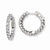 Sterling Silver Rhodium-plated CZ In & Out Hinged Hoop Earrings