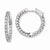 Sterling Silver Rhodium-plated CZ In & Out Hinged Hoop Earrings