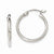 Sterling Silver Rhodium-plated 2mm Round Hoop Earrings