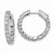 Sterling Silver Rhodium-plated CZ In & Out Hinged Hoop Earrings
