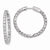 Sterling Silver Rhodium-plated CZ In & Out Hinged Hoop Earrings