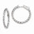 Sterling Silver Rhodium-plated CZ In & Out Hinged Hoop Earrings