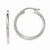 Sterling Silver Rhodium-plated 2mm Round Hoop Earrings