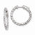 Sterling Silver Rhodium-plated CZ In & Out Hinged Hoop Earrings