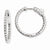 Sterling Silver Rhodium-plated CZ In & Out Hinged Hoop Earrings