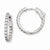 Sterling Silver Rhodium-plated CZ In & Out Hinged Hoop Earrings