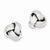 Sterling Silver Polished Satin Knot Earrings