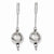 Sterling Silver Satin & Polished Dangle Post Earrings