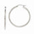 Sterling Silver Rhodium-plated 2mm Round Hoop Earrings