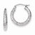 Sterling Silver Diamond-cut 3x20mm Hoop Earrings