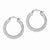 Sterling Silver Diamond-cut 3x25mm Hoop Earrings