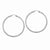 Sterling Silver Diamond-cut 3x65mm Hoop Earrings