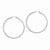 Sterling Silver Diamond-cut 3x70mm Hoop Earrings