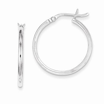 Sterling Silver Rhodium Plated Hinged Earrings
