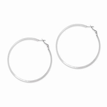 Sterling Silver Rhodium Plated Hinged Earrings