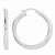 Sterling Silver Rhodium-plated 3mm Round Hoop Earrings