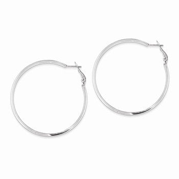 Sterling Silver Rhodium Plated Hinged Earrings