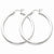Sterling Silver Rhodium-plated 3mm Round Hoop Earrings