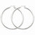 Sterling Silver Rhodium-plated 3mm Round Hoop Earrings