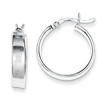 Sterling Silver Rhodium Plated Hinged Earrings