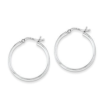 Sterling Silver Rhodium Plated Hinged Earrings