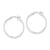 Sterling Silver Rhodium Plated Hinged Earrings