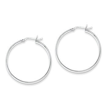 Sterling Silver Rhodium Plated Hinged Earrings