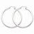 Sterling Silver Rhodium-plated 3mm Round Hoop Earrings