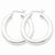 Sterling Silver Rhodium-plated 4mm Round Hoop Earrings