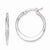 Sterling Silver Rhodium Plated Polished Hoop Earrings