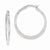 Sterling Silver Rhodium Plated Polished Hoop Earrings
