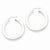 Sterling Silver Rhodium-plated 5mm Round Hoop Earrings