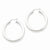 Sterling Silver Rhodium-plated 5mm Round Hoop Earrings