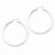 Sterling Silver Rhodium-plated 5mm Round Hoop Earrings
