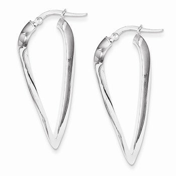 Sterling Silver Polished Twisted Hoop Earrings